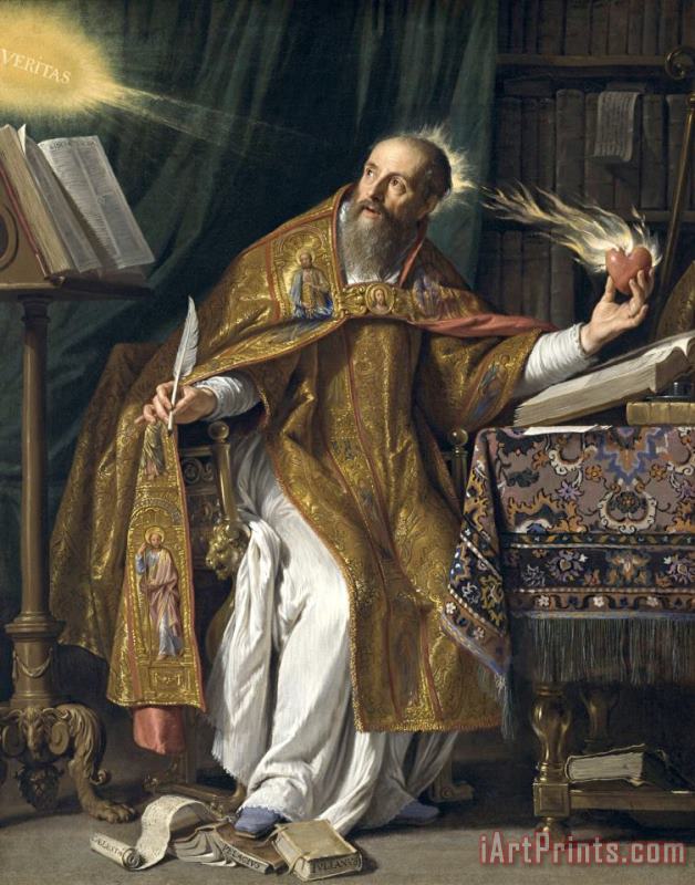 Saint Augustine painting - Philippe de Champaigne Saint Augustine Art Print