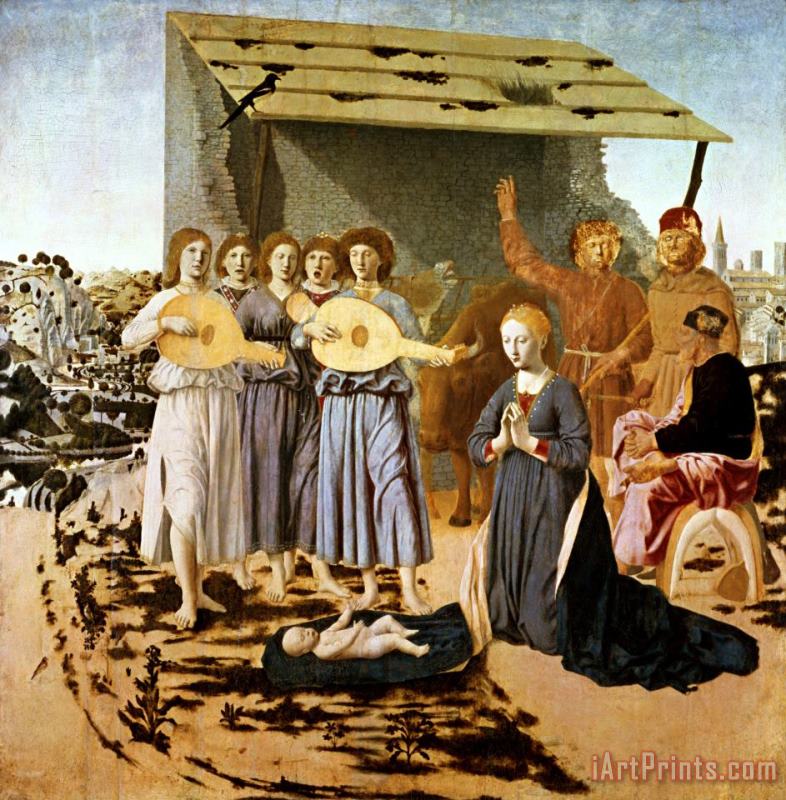Nativity painting - Piero della Francesca Nativity Art Print