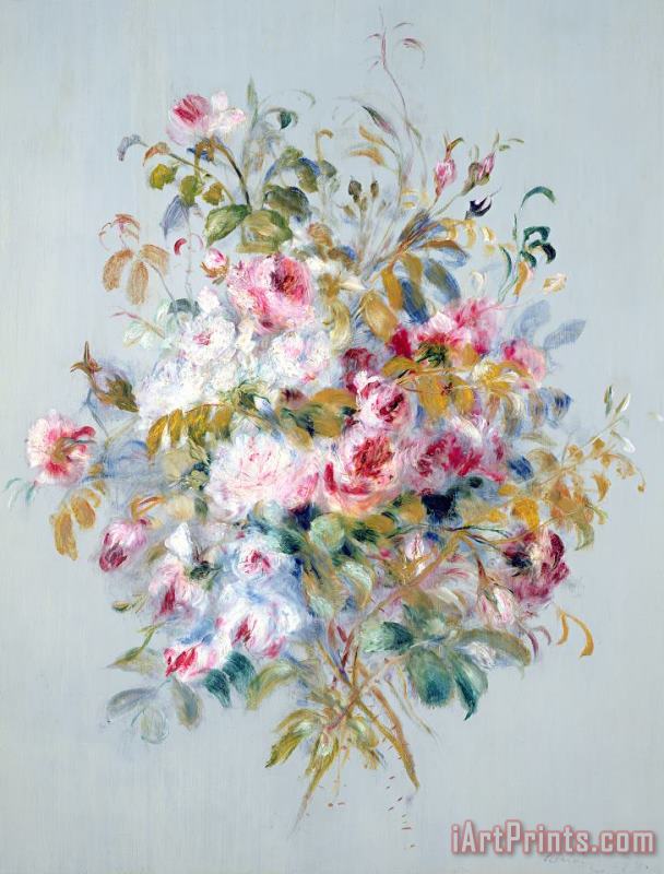 A Bouquet of Roses painting - Pierre Auguste Renoir A Bouquet of Roses Art Print