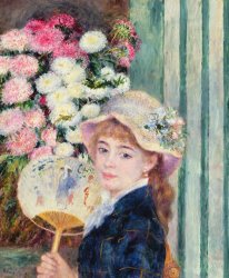 Pierre Auguste Renoir A French Girl with a Fan painting