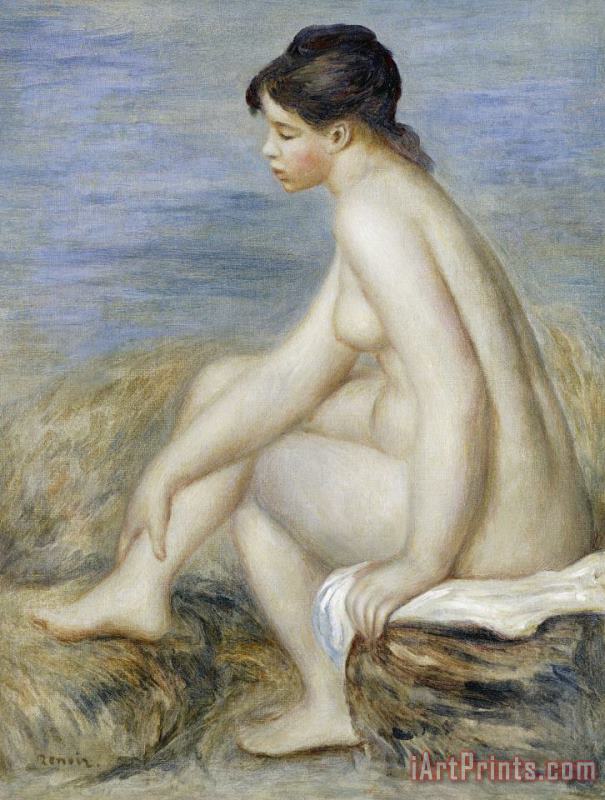 Pierre Auguste Renoir A Seated Bather Art Print