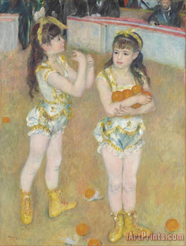 Acrobats at The Cirque Fernando (francisca And Angelina Wartenberg) painting - Pierre Auguste Renoir Acrobats at The Cirque Fernando (francisca And Angelina Wartenberg) Art Print