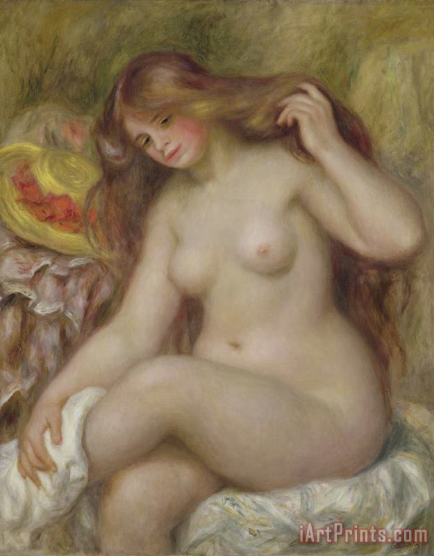 Bather painting - Pierre Auguste Renoir Bather Art Print