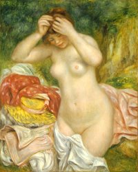 Pierre Auguste Renoir Bather Arranging Her Hair painting