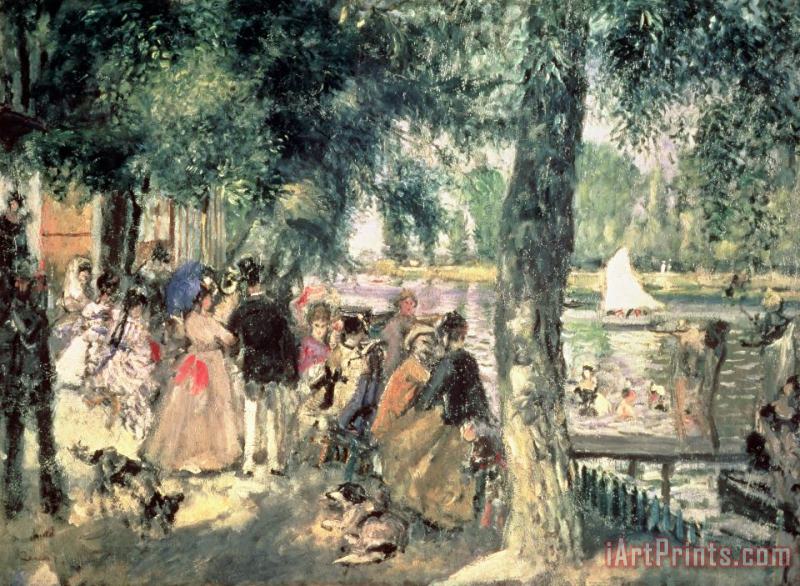 Bathing on the Seine or La Grenouillere painting - Pierre Auguste Renoir Bathing on the Seine or La Grenouillere Art Print