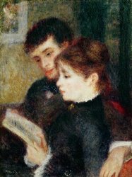 Pierre Auguste Renoir Couple Reading painting