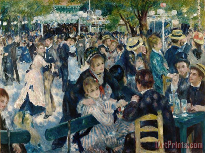 Dance at Le Moulin De La Galette painting - Pierre Auguste Renoir Dance at Le Moulin De La Galette Art Print