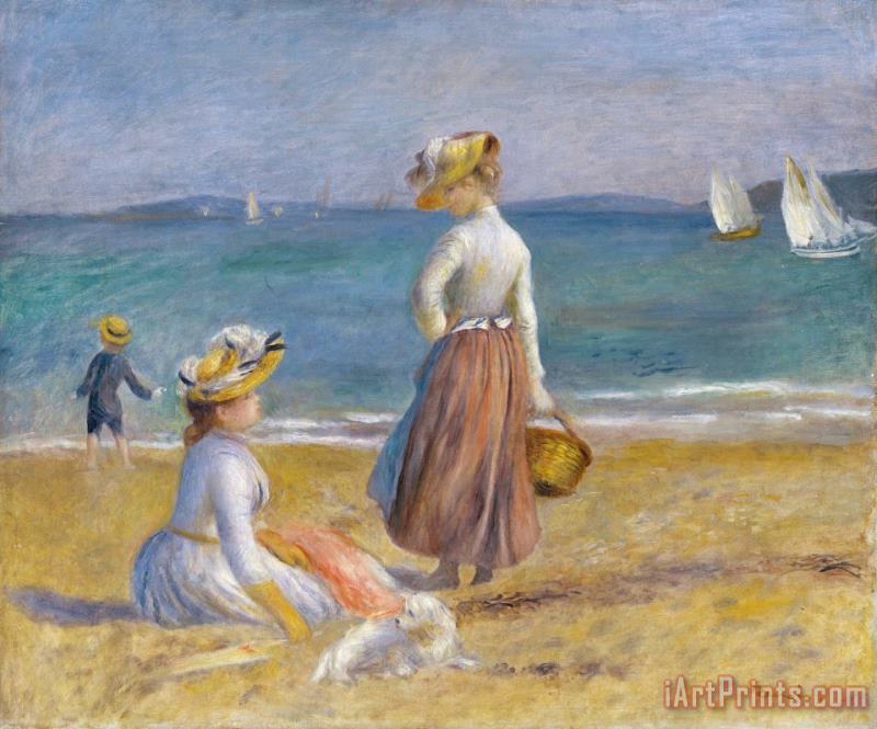 Pierre Auguste Renoir Figures on The Beach Art Painting