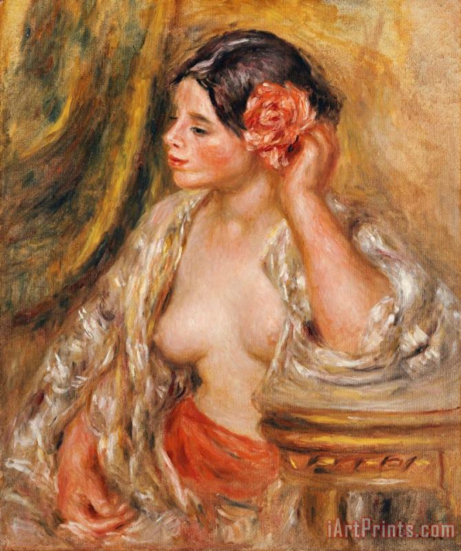 Gabrielle a sa Coiffure painting - Pierre Auguste Renoir Gabrielle a sa Coiffure Art Print