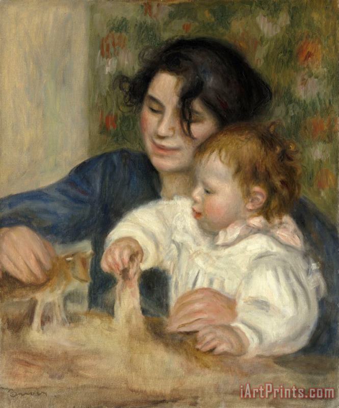 Pierre Auguste Renoir Gabrielle And Jean Art Painting
