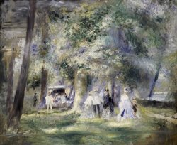 Pierre Auguste Renoir In the Park at Saint-Cloud painting