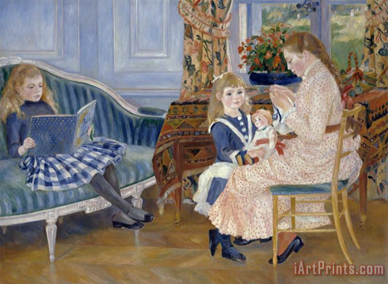 L'apres Midi Des Enfants a Wargemont painting - Pierre Auguste Renoir L'apres Midi Des Enfants a Wargemont Art Print