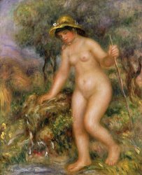 Pierre Auguste Renoir La Source or Gabrielle Nue painting