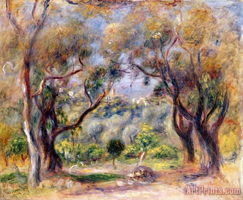 Pierre Auguste Renoir Landscape at Cagnes Art Painting