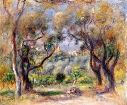 Pierre Auguste Renoir Landscape at Cagnes painting
