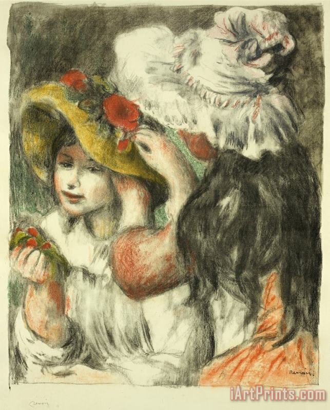 Pierre Auguste Renoir Le Chapeau Epingle Art Print
