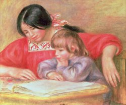 Pierre Auguste Renoir  Leontine and Coco painting