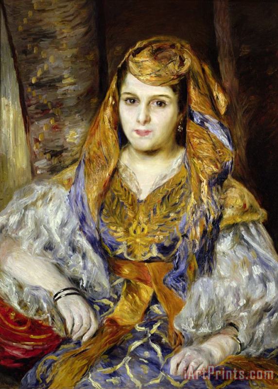 Pierre Auguste Renoir Mme. Clementine Stora in Algerian Dress Art Painting