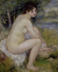 Pierre Auguste Renoir Nude in a Landscape painting