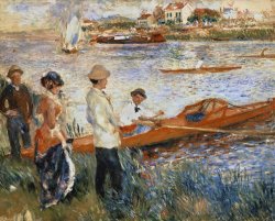 Pierre Auguste Renoir Oarsmen at Chatou painting
