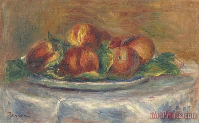 Peaches on a Plate painting - Pierre Auguste Renoir Peaches on a Plate Art Print