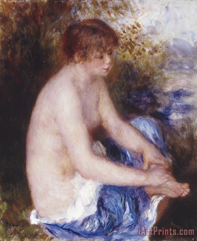 Pierre Auguste Renoir Petite Nu Bleu (little Blue Nude) Art Painting