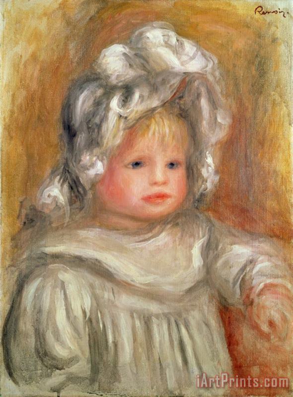 Portrait of a Child painting - Pierre Auguste Renoir Portrait of a Child Art Print