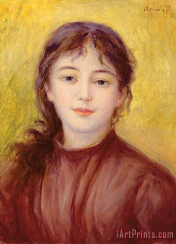 Portrait of a Woman painting - Pierre Auguste Renoir Portrait of a Woman Art Print