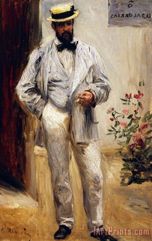 Portrait Of Charles Le Coeur painting - Pierre Auguste Renoir Portrait Of Charles Le Coeur Art Print