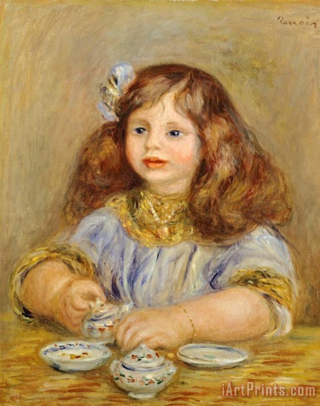Portrait Of Genevieve Bernheim De Villiers painting - Pierre Auguste Renoir Portrait Of Genevieve Bernheim De Villiers Art Print