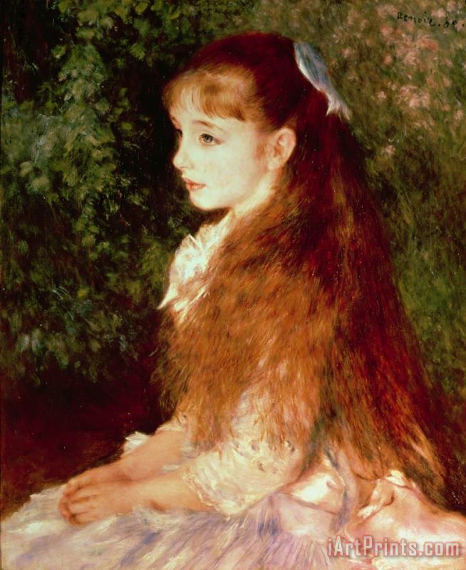  Portrait of Mademoiselle Irene Cahen d'Anvers painting - Pierre Auguste Renoir  Portrait of Mademoiselle Irene Cahen d'Anvers Art Print