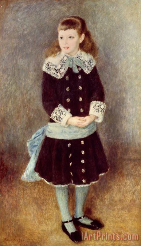 Portrait Of Martha Berard painting - Pierre Auguste Renoir Portrait Of Martha Berard Art Print