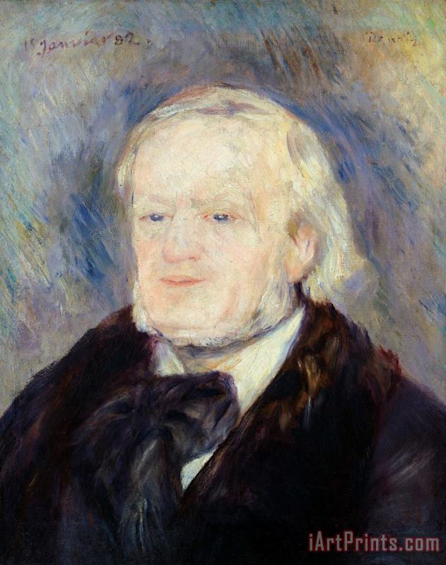 Portrait Of Richard Wagner painting - Pierre Auguste Renoir Portrait Of Richard Wagner Art Print