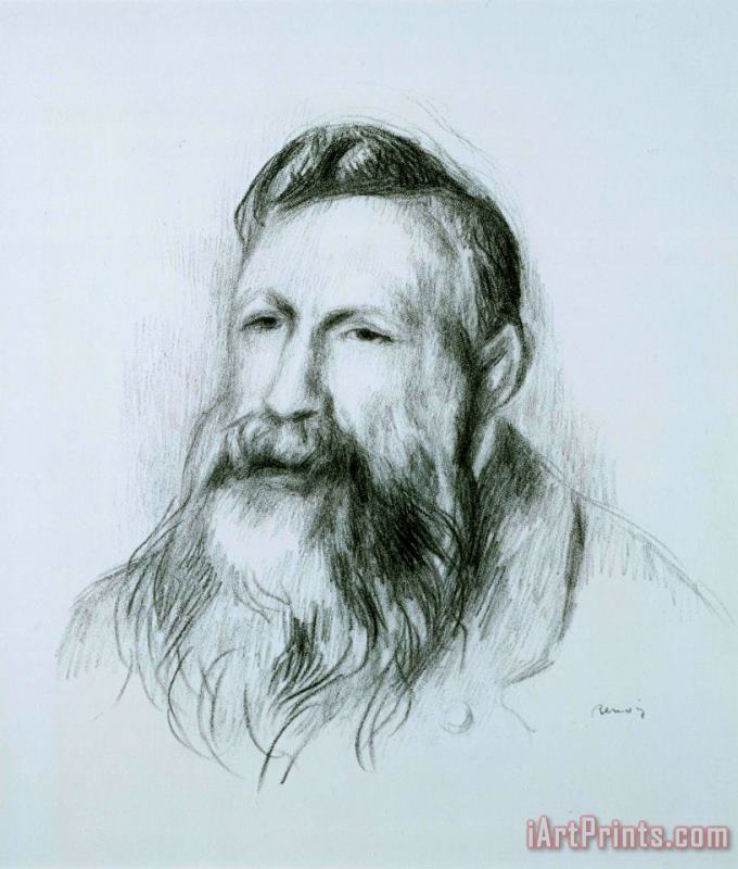Portrait of Rodin painting - Pierre Auguste Renoir Portrait of Rodin Art Print