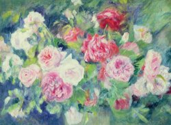Pierre Auguste Renoir  Roses painting