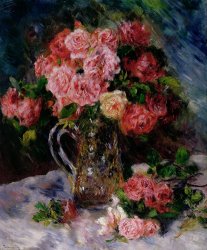 Pierre Auguste Renoir Roses painting