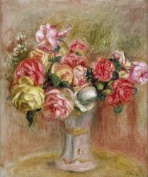 Pierre Auguste Renoir Roses in a Sevres Vase painting