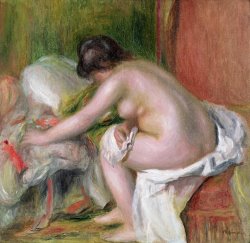 Pierre Auguste Renoir Seated Bather painting