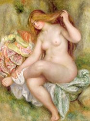 Pierre Auguste Renoir Seated Bather painting