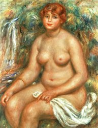 Pierre Auguste Renoir Seated Bather painting