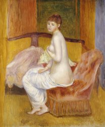 Pierre Auguste Renoir Seated Nude painting