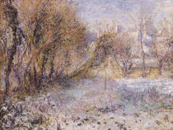 Pierre Auguste Renoir Snowy Landscape painting