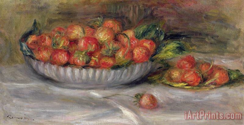 Still Life with Strawberries painting - Pierre Auguste Renoir Still Life with Strawberries Art Print