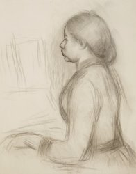 Pierre Auguste Renoir Study Of A Young Girl At The Piano painting