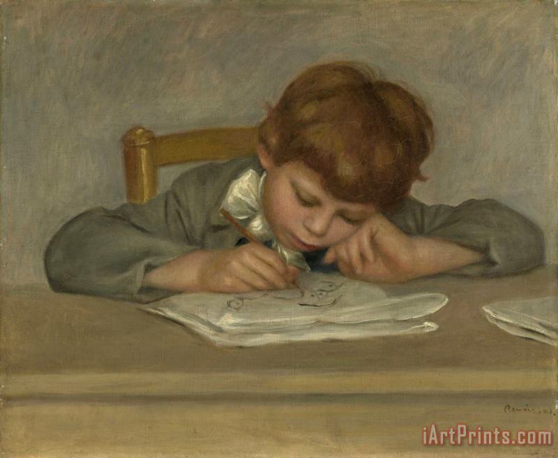 The Artist's Son, Jean Drawing (jean Renoir Dessinart) painting - Pierre Auguste Renoir The Artist's Son, Jean Drawing (jean Renoir Dessinart) Art Print