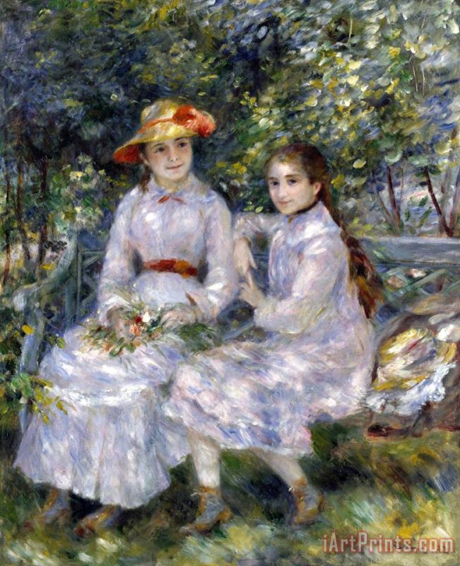 The Daughters of Durand Ruel painting - Pierre Auguste Renoir The Daughters of Durand Ruel Art Print