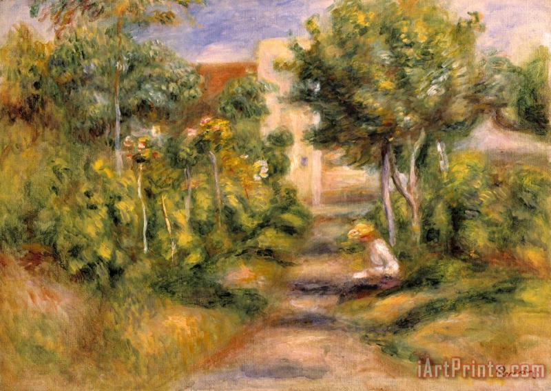 The Garden in Cagnes painting - Pierre Auguste Renoir The Garden in Cagnes Art Print