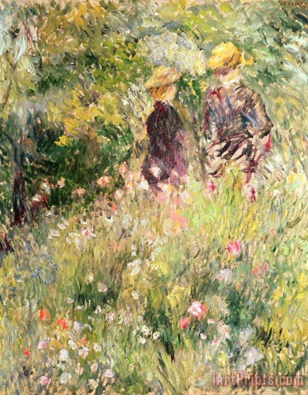 Pierre Auguste Renoir The Garden of Roses Art Painting