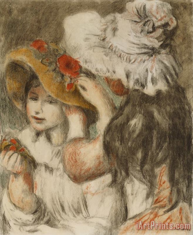 Pierre Auguste Renoir The Hatpin Art Painting