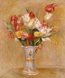 Pierre Auguste Renoir Tulips painting